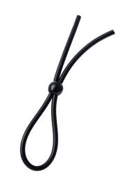 Черное лассо на пенис с одной бусиной - A-toys - в Архангельске купить с доставкой