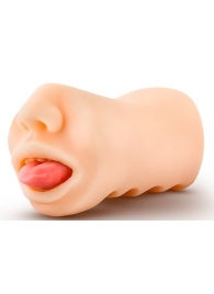 Телесный мастурбатор-ротик с язычком Oral Anne - Blush Novelties - в Архангельске купить с доставкой