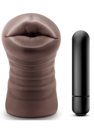 Коричневый мастурбатор-ротик Heather - Blush Novelties - в Архангельске купить с доставкой