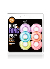 Набор из 6 эрекционных колец King of the Ring - Blush Novelties - в Архангельске купить с доставкой