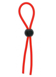 Красное эрекционное лассо с одной бусиной-утяжкой STRETCHY THIN LASSO - Dream Toys - в Архангельске купить с доставкой