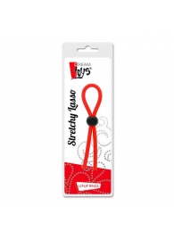 Красное эрекционное лассо с одной бусинкой-утяжкой STRETCHY THICK LASSO - Dream Toys - в Архангельске купить с доставкой