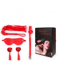 Пикантный набор БДСМ из 4 предметов в красном цвете - Notabu - купить с доставкой в Архангельске