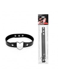 Черный ошейник с сердечком - Notabu - купить с доставкой в Архангельске