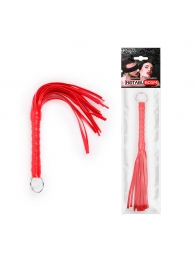 Красная плеть с рукоятью в оплетке - 28 см. - Notabu - купить с доставкой в Архангельске