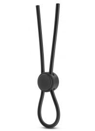 Черное силиконовое лассо на пенис SILICONE LOOP COCK RING - Blush Novelties - в Архангельске купить с доставкой