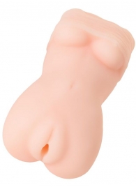 Телесный мастурбатор в виде женской фигурки - Toyfa Basic - в Архангельске купить с доставкой