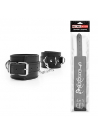 Черные оковы на регулируемых ремешках с цепочкой - Notabu - купить с доставкой в Архангельске