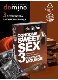 Презервативы для орального секса DOMINO Sweet Sex с ароматом шоколадного мусса - 3 шт. - Domino - купить с доставкой в Архангельске