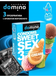 Презервативы для орального секса DOMINO Sweet Sex с ароматом мороженого - 3 шт. - Domino - купить с доставкой в Архангельске