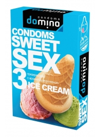 Презервативы для орального секса DOMINO Sweet Sex с ароматом мороженого - 3 шт. - Domino - купить с доставкой в Архангельске