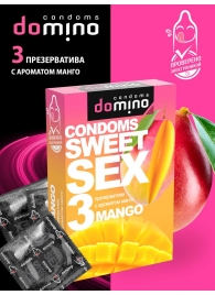 Презервативы для орального секса DOMINO Sweet Sex с ароматом манго - 3 шт. - Domino - купить с доставкой в Архангельске