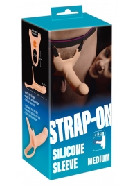 Силиконовый полый страпон на ремнях Silicone Strap-on - 16 см. - Orion - купить с доставкой в Архангельске