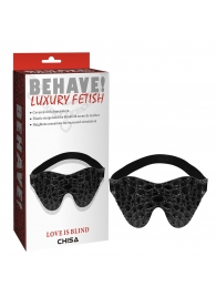 Черная маска на глаза Behave - Chisa - купить с доставкой в Архангельске