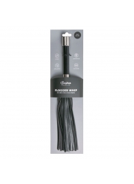 Черная плеть Easytoys Flogger With Metal Grip - 38 см. - Easy toys - купить с доставкой в Архангельске