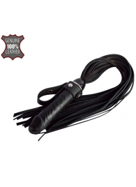 Черная плеть  Ковбой  с ручкой-фаллосом - 55 см. - Sitabella - купить с доставкой в Архангельске