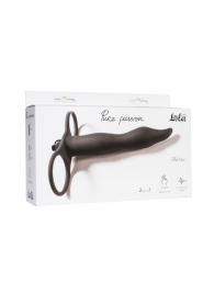 Черная вибронасадка для двойного проникновения Flirtini - 15,9 см. - Lola Games - купить с доставкой в Архангельске