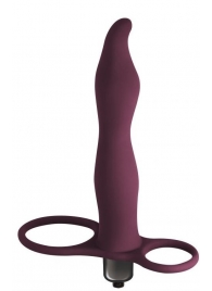 Бордовая вибронасадка для двойного проникновения Flirtini - 15,9 см. - Lola Games - купить с доставкой в Архангельске