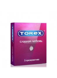 Презервативы Torex  Сладкая любовь  с ароматом клубники - 3 шт. - Torex - купить с доставкой в Архангельске