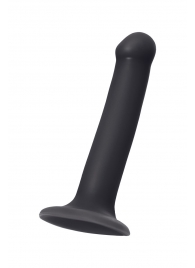 Черный фаллос на присоске Silicone Bendable Dildo M - 18 см. - Strap-on-me - купить с доставкой в Архангельске