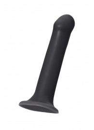 Черный фаллос на присоске Silicone Bendable Dildo L - 19 см. - Strap-on-me - купить с доставкой в Архангельске