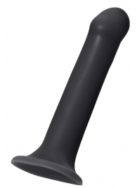 Черный фаллос на присоске Silicone Bendable Dildo XL - 20 см. - Strap-on-me - купить с доставкой в Архангельске