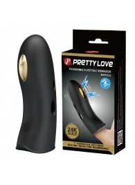 Черная вибронасадка на палец с электростимуляцией Marico - Baile - купить с доставкой в Архангельске