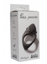 Черное эрекционное виброкольцо Pure Passion Midnight - Lola Games - в Архангельске купить с доставкой