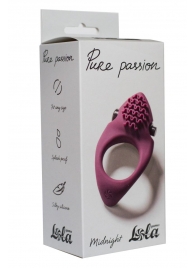 Бордовое эрекционное виброкольцо Pure Passion Midnight - Lola Games - в Архангельске купить с доставкой