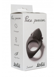 Черное эрекционное виброкольцо Pure Passion Sunset - Lola Games - в Архангельске купить с доставкой