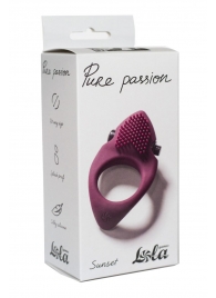Бордовое эрекционное виброкольцо Pure Passion Sunset - Lola Games - в Архангельске купить с доставкой