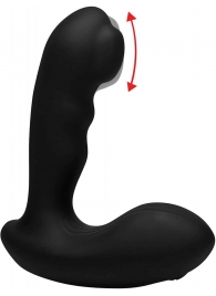 Черный стимулятор простаты Alpha-Pro 7X P-Milker Silicone Prostate Stimulator with Milking Bead - XR Brands - в Архангельске купить с доставкой