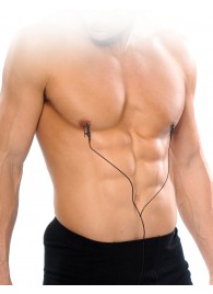 Черные электрические зажимы для сосков Shock Therapy Nipple Clamps - Pipedream - купить с доставкой в Архангельске