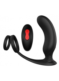 Черный массажер простаты REMOTE P-PLEASER - Dream Toys - в Архангельске купить с доставкой