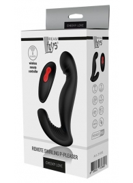 Черный вибромассажер простаты SWIRLING P-PLEASER - Dream Toys - в Архангельске купить с доставкой