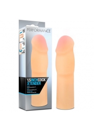 Телесная насадка-удлинитель на пенис PERFORMANCE 1.5INCH COCK XTENDER - 16 см. - Blush Novelties - в Архангельске купить с доставкой