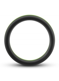 Черно-зеленое эрекционное кольцо Silicone Go Pro Cock Ring - Blush Novelties - в Архангельске купить с доставкой