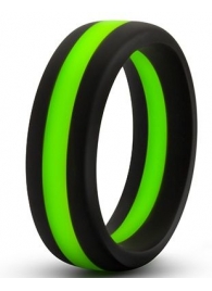 Черно-зеленое эрекционное кольцо Silicone Go Pro Cock Ring - Blush Novelties - в Архангельске купить с доставкой
