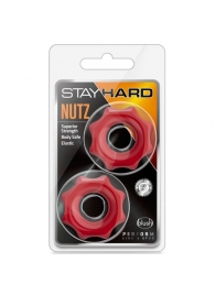 Набор из 2 красных фигурных эрекционных колец NUTZ - Blush Novelties - в Архангельске купить с доставкой