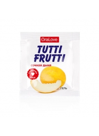 Пробник гель-смазки Tutti-frutti со вкусом сочной дыни - 4 гр. - Биоритм - купить с доставкой в Архангельске