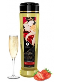 Массажное масло с ароматом клубники и шампанского Romance - 240 мл. - Shunga - купить с доставкой в Архангельске