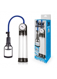 Прозрачная вакуумная помпа Sex Expert с манометром - Sex Expert - в Архангельске купить с доставкой