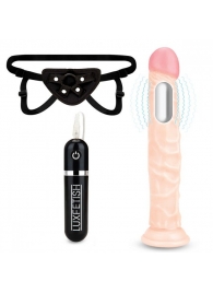 Регулируемые трусики с вибрирующей насадкой - 21 см. - Lux Fetish - купить с доставкой в Архангельске