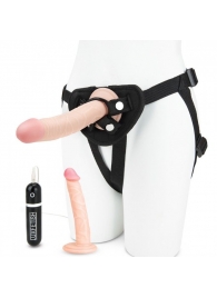 Регулируемые трусики с 2 насадками - 16 и 15 см. - Lux Fetish - купить с доставкой в Архангельске