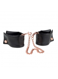 Черные мягкие наручники Entice French Cuffs с цепью - California Exotic Novelties - купить с доставкой в Архангельске