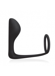 Стимулятор простаты с фиксацией эрекционным кольцом Prostate Gear - BlueLine - в Архангельске купить с доставкой