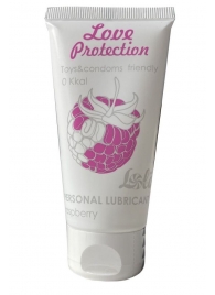 Лубрикант на водной основе с ароматом малины Love Protection Raspberry - 50 мл. - Lola Games - купить с доставкой в Архангельске