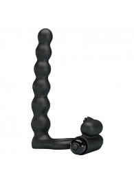 Черная насадка для двойной стимуляции Hercules Penis Sheath III - 15,3 см. - Baile - купить с доставкой в Архангельске