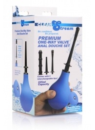 Анальный душ с 3 насадками Premium One-way Valve Anal Douche Set - XR Brands - купить с доставкой в Архангельске