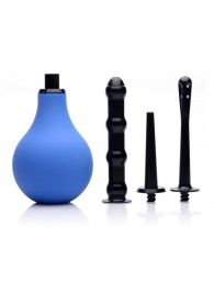 Анальный душ с 3 насадками Premium One-way Valve Anal Douche Set - XR Brands - купить с доставкой в Архангельске